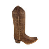 Circle G by Corral women's honey brown leather cowboy boot L8194 featuring a filigree-embroidered 13-inch shaft, snip toe, and 2-inch cowboy heel.
