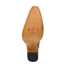Bottom view of the Circle G by Corral L8194 western boot, featuring a genuine leather outsole and a rubber heel cap.