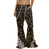 Pol Clothing - Star Mixed Print Flare Leg Pants - Washed Black