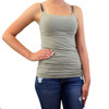 Nikibiki Women's Silver Grey Long Seamless Camisole Tank Top Stretch Tunic Shirt