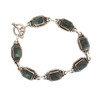 Blue gray Labradorite sterling silver bracelet. 