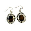 Tigers Eye Sterling Silver Dangle Earrings