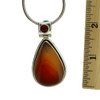 Reddish Brown Carnelian Sterling Silver Pendant