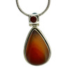 Carnelian sterling silver pendant.