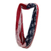 American Flag infinity scarf red, white and blue.