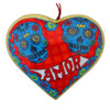 Amor Sugar Skull Day of the Dead Heart Christmas Holiday Ornament