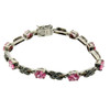 Pink Marcasite sterling silver bracelet.