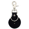 Black leather skull and crossbones key chain.