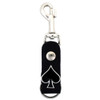 Ace of Spades black leather key chain.