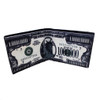 Men's Bi-Fold Genuine Black Leather Wallet Billfold 1 Million Dollar Bill Inside