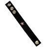 Black leather bracelet with pink star.