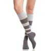 Women's Nylon Knee High Compression Socks Grey Stripes
