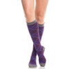 Purple Argyle Compression Knee High Socks