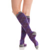 Purple Argyle Compression Knee High Socks