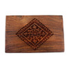 Floral design wood carved box.
