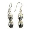 Skull sterling silver earrings.