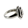 Sterling silver rose ring.