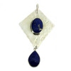 Blue Lapis sterling silver handmade pendant.