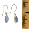 Small Simple Opal Dangle Earrings Sterling Silver Jewelry