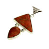 Handmade Red Coral Sterling Silver Pendant