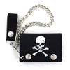 Skull and crossbones leather wallet.