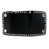 Men's Wallet Black Genuine Leather Biker Chain Trifold with Riveted Studs