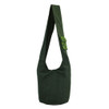 Olive Green Cotton Sling Bag Purse with OM Design