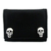 Leather Wallet with Skull Studs