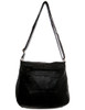 Black Purse The Lexi Crossbody Faux Leather Stonewashed Bag