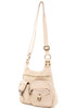 Medium Taupe The Aria Crossbody Purse Faux Leather Stonewashed Bag