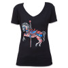 Carousel Horse by Adi Women's Tattoo Art Tee Shirt Merry Go Round Pony