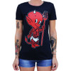 Lil Devil by Adi Women's Tattoo Art Tee Shirt Tattooed Baby Satan