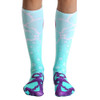 Men's or Women's Knee High Socks Nautical Octopus Purple Anchor