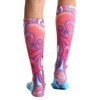 Men's or Women's Knee High Socks Nautical Octopus Purple Anchor