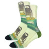 Men's Crew Socks Surfing Sloth Active Footwear