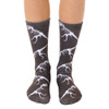 Unisex Men's or Women's Crew Socks T Rex Fossil Dinosaur