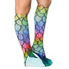 Unisex Men's or Women's Knee High Socks Mermaid Tail Rainbow