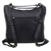 Convertible Crossbody Backpack Purse Black Vegan Leather Shoulder Bag