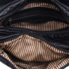 The Bonnie Saddle Crossbody Shoulder Bag Purse Black inside view