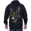 Eagle by Rick Walters Tattoo Art Men's Black Zip Hoodie Jacket