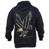 Eagle by Rick Walters Tattoo Art Men's Black Zip Hoodie Jacket