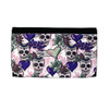 Women's Wallet Day of the Dead Skulls with Hearts Purple
