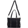 Sourpuss Purse Leda Canvas Stud Black Crossbody Shoulder Bag