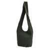 Large OM Design Olive Green Cotton Sling Bag Purse