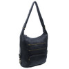 The Lisa Convertible Backpack Crossbody Purse Black