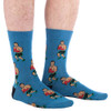 Men's Crew Socks Tyson Punch Out Boxing Blue