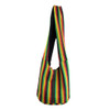 Striped Bohemian Reggae Black Rasta Purse Hobo Shoulder Sling Bag