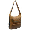 The Lisa Convertible Backpack Crossbody Purse Light Brown