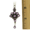 Multi Faceted Amethyst Pendant Sterling Silver