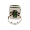 Rectangle Green Turquoise Ring Sterling Silver